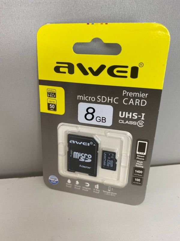 Карта памяти microSD Awei 8gb