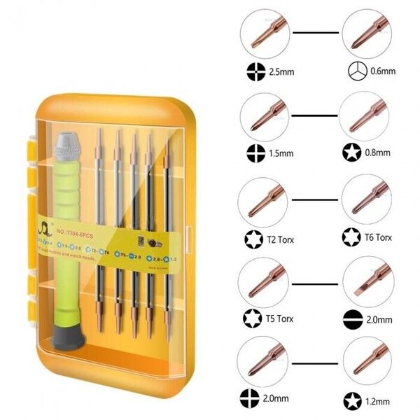 NO.7394-6PCS Набор отверток для мобильных телефонов