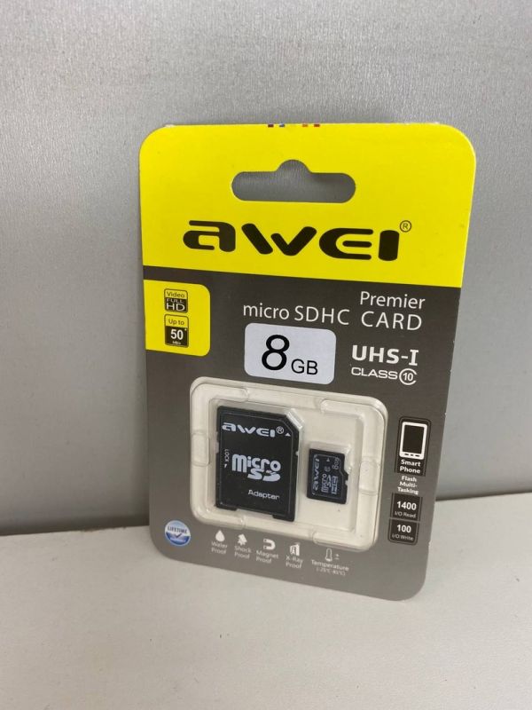 Карта памяти microSD Awei 8gb