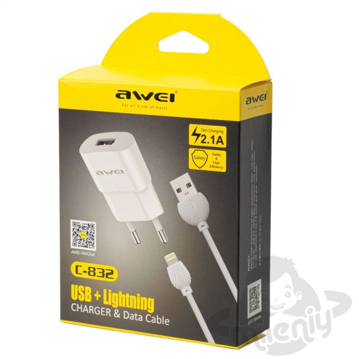 Адаптер AWEI C-832 USB+Lightning