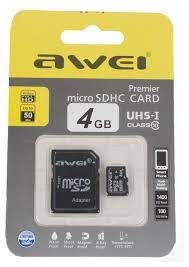 Карта памяти Awei micro SDHC UHS-I класс 10, 4 Гб