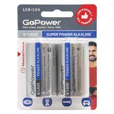 GoPower D / LR20 Super POWER Alkaline Щелочной элемент питания 1.5V BL2