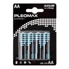 Батарейка алкалиновая Pleomax, AA, LR6-2BL, 1.5В, блистер