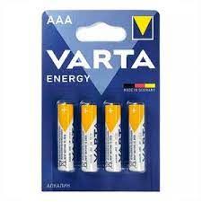 Батарейка AAA щелочная Varta LR3-4BL energy (4103) в блистере