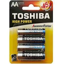 Батарейки Toshiba LR6 щелочные alkaline Пальчик High Power AA 1.5V