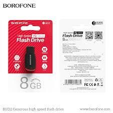 USB флеш-накопитель BOROFONE BUD2, USB 2.0, 8GB, черный