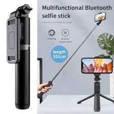 Монопод для селфи Goodly Selfie Stick Q01, встроенный штатив трипод с регулируемым держателем для телефона и Bluetooth пультом, от 28 см до 101 см