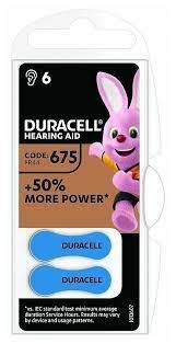 DURACELL HEARING AID БАТАРЕЙКИ ДЛЯ СЛУХОВЫХ АППАРАТОВ В РАЗМЕРЕ 675