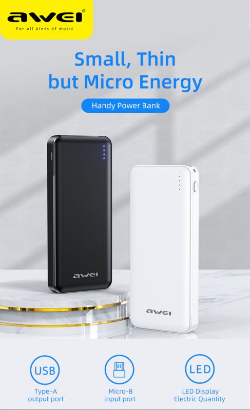 Внешний аккумулятор Awei P3K 5000 mAh