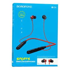 Беспроводные наушники BOROFONE BE56 Powerful sports, Bluetooth, 200 мАч, красный