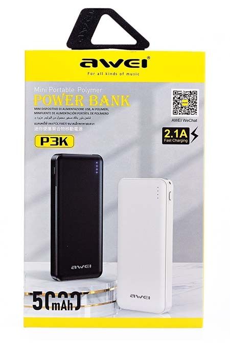 Внешний аккумулятор Awei P3K 5000 mAh